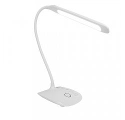COLORWAY LED STOLNA LAMPA FLEXIBLE 360 SO ZABUDOVANOU BATERIOU, BIELA (CW-DL07FB-W)
