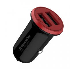 COLORWAY NAB. DO AUTA 2USB AUTO ID 3.4A (17W) CERVENO-CIERNA (CW-CHA026-BK)