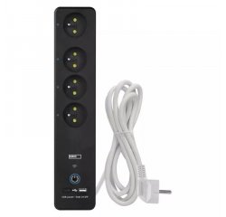 EMOS P1412ST GOSMART PRED.KAB.4Z 2M S VYP.1,5MM+1xUSB A+1xUSB-C