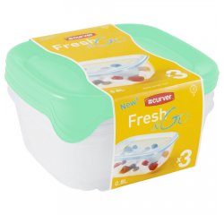 CURVER SADA POTRAVINOVYCH DOZ FRESH AND GO STVOREC