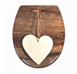 SCHUTTE WC SEDATKOWOOD HEART, S AUTOMATICKYM KLESANIM SOFT CLOSE, MATERIAL DUROPLAST