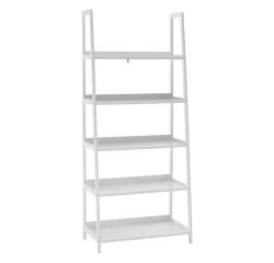 KONDELA REON TYP 3, 5-POLICOVY REGAL, BIELA