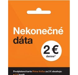 ORANGE PRIMA SIM KARTA DATA 2 EUR + VIANOČNÝ DARČEK