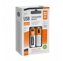 COLORWAY NABIJATELNE BATERIE AAA CEZ TYPE-C 590 MAH 1.5V - 6KS (CW-UBAAA-11) (CW-UBAAA-11)