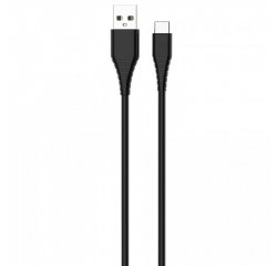 COLORWAY CABLE USB - TYPE-C (PVC) 2.4A 1M BLACK (CW-CBUC026-BK)