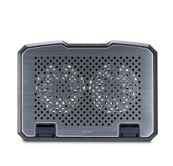 HAMA 126807 CHLADIACI STOJAN PRE NOTEBOOK ALUMINIUM, NAKLAPACI, 2 VENTILATORY, MODRE PODSVIETENIE, T