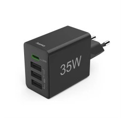 HAMA 201990 RYCHLA USB NABIJACKA 1X USB-C + 3X USB-A, PD/QC, 35 W