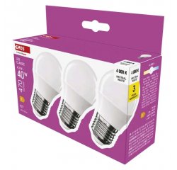 EMOS ZQ6E23.3 LED ZIAROVKA CLASSIC MINI GLOBE / E27 / 4,2 W (40 W) / 470 LM / NEUTRALNA BIELA