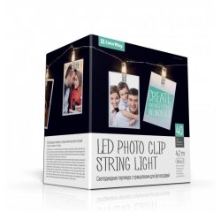 COLORWAY LED FOTOKOLICKY/40LED/DLZKA 4,2 M/TEPLA BIELA/ NAPAJANIE 3X AA (CW-LCP-40L42B)