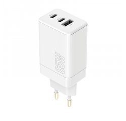 MAXLIFE MXTC-08-65ACC PD QC SIETOVA NABIJACKA 2X USB-C 1X USB 65W BIELA (OEM0101206)