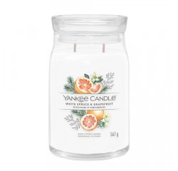 YANKEE CANDLE 1629992E WHITE SPRUCE &amp; GRAPEFRUIT VELKA SVIECKA SIGNATURE, 567G