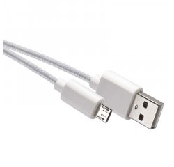 EMOS SM7006W TEXT. KABEL USB 2.0 A/M - MICRO B/M 1M BIELY
