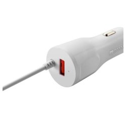 CANYON CNE-CCA033W, UNIVERZALNA AUTONABIJACKA, 1X USB, VYSTUP 5V/2,4A, SMART IC, INTEGROVANY KABEL L