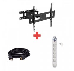 SOLIGHT 1MK41 DVOJRAMENNY KONZOLOVY DRZIAK + SOLIGHT SSV1222 HDMI KABEL S ETHERNETOM + SOLIGHT PO62