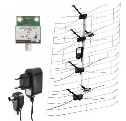 EMOS J0666 ANTENA VONKAJSIA EM-030, 0–100 KM, DVB-T2, DAB, FILTER LTE/4G