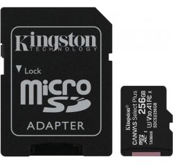 KINGSTON 256GB MICROSDHC CANVAS PLUS MEMORY CARD 100MB/85MBS- UHS-I CLASS 10 GEN 3 SDCS2/256GB