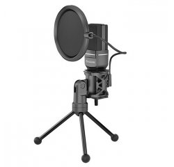 MARVO, STREAMOVACI MIKROFON MIC-03, BEZ REGULACIE HLASIT., CIERNY, S 270 STUPNOV OTOCNYM TRIPODOM