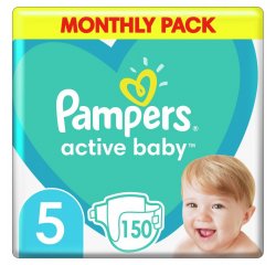 PAMPERS ACTIVE BABY S5 150KS, 11-16KG