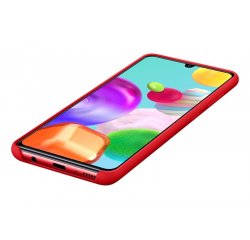 SAMSUNG EF-PA415TR PRE GALAXY A41 SILIKONOVE PUZDRO, CERVENE
