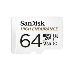 SANDISK MICROSDXC HIGH ENDURANCE VIDEO 64 GB C 10 U3 V30, ADAPTER SDSQQNR-064G-GN6IA