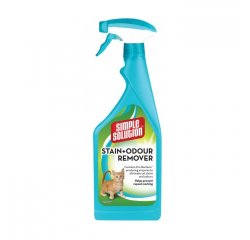 SIMPLE SOLUTION CAT STAIN AND ODOR REMOVER - ENZYMATICKY ODSTRANOVAC SKVRN A PACHU PRE MACKY, 750ML