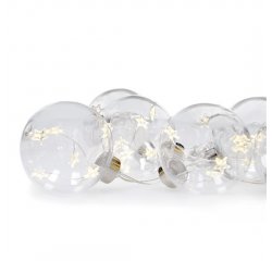 SOLIGHT 1V229 SADA LED VIANOCNYCH GULI S HVIEZDAMI, VEL. 6CM, 6KS, 30LED, CASOVAC, TESTER, 3XAA, USB