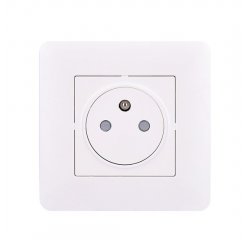 SOLIGHT 5B142 ZASUVKA SLIM PUSH, BEZPECNOSTNY POSUVNY STRED, BIELA