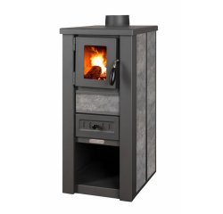 Kachle Pro LAVA Ceramic, šedé, 6,5 kW, 120 mm
