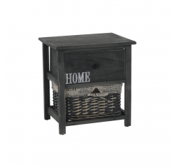 KONDELA Komoda, 1 košík, 1 zásuvka, sivohnedá, DARKIE 1
