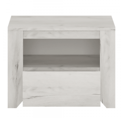 KONDELA Nočný stolík typ 95, biela craft, ANGEL