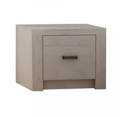 KONDELA Nočný stolík, jaseň biely, INFINITY I-24