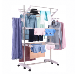 KONDELA Sušiak na bielizeň, biela, DENAL