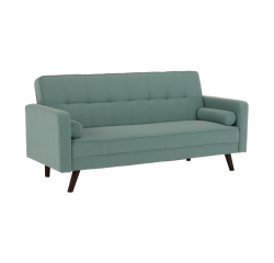 KONDELA Rozkladacia pohovka, zeleno-mentolová látka, OTISA