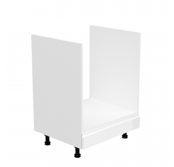 KONDELA Skrinka na spotrebiče, biela/biela extra vysoký lesk, AURORA D60ZK