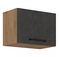 KONDELA Horná skrinka, dub lancelot/sivá matná, VEGA 50 GU-36 1F