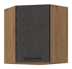 KONDELA Horná skrinka, dub lancelot/sivá matná, VEGA 58x58 GN-72 1F