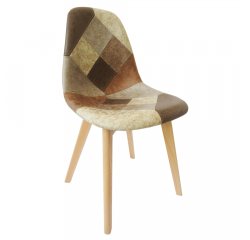 KONDELA Jedálenská stolička, patchwork/buk, SALEVA