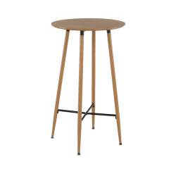 KONDELA Barový stôl, dub, priemer 60 cm, IMAM