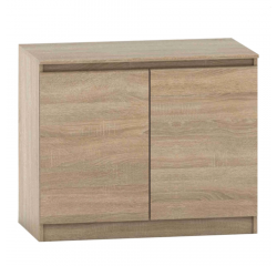 KONDELA 2 dverová komoda, dub sonoma, HANY NEW 008