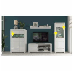 KONDELA LED osvetlenie, 4-bodové, biela, LINDY/VILGO/TIFFY