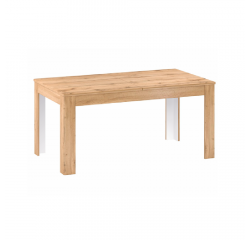 KONDELA Rozkladací jedálenský stôl, dub apalačský, 160-200x90 cm, PUSAN S