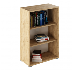 KONDELA Otvorený regál, dub artisan/biela, RIOMA TYP 04