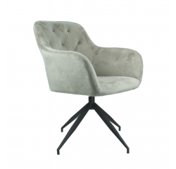 KONDELA Otočná stolička, sivohnedá Taupe Velvet látka/čierna, VELEZA NEW