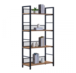 KONDELA Regál, čierna/dub, KELER TYP 1