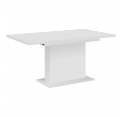 KONDELA Jedálenský rozkladací stôl, biela, 160-200x90 cm, BOBA
