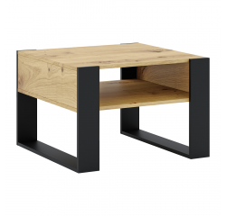 KONDELA Konferenčný stolík, dub artisan/čierna, CARA 2