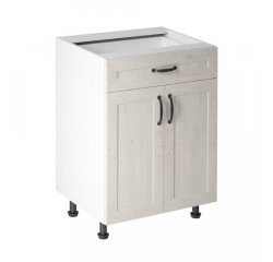 KONDELA Spodná skrinka, biela/sosna nordická, ROYAL D60S1