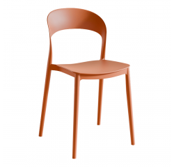 KONDELA Stohovateľná stolička, oranžová, RADANA NEW
