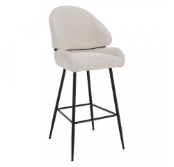 KONDELA Barová stolička, biela/čierna, SANAKO TYP 2
