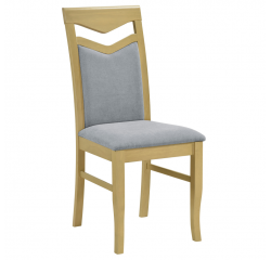 KONDELA Jedálenská stolička, prírodná/sivá látka, KARLA